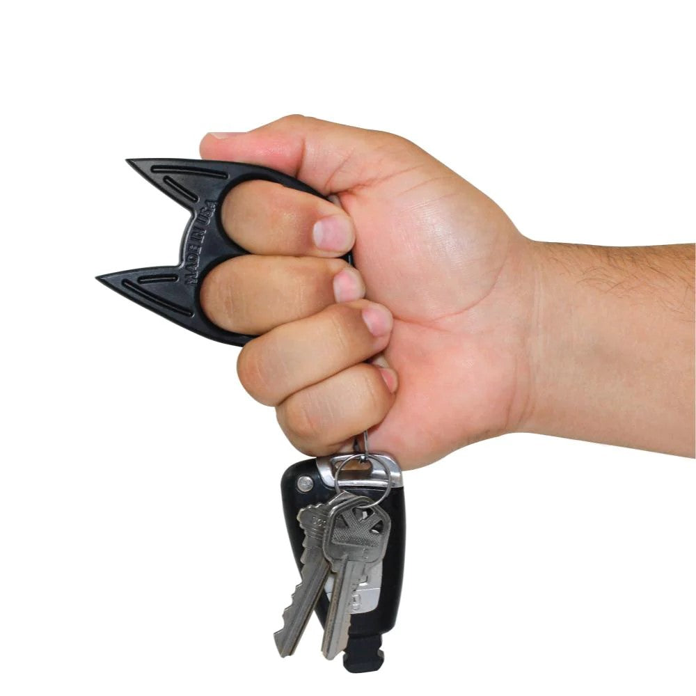 My Kitty Self-Defense Keychain in hand